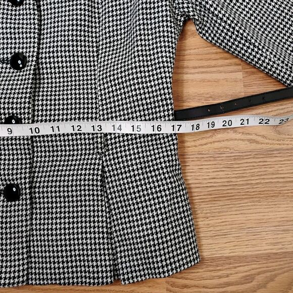 Vintage Houndstooth Skirt Suit KTF by Kristinn Steinarr Size 8 - Picture 7 of 16